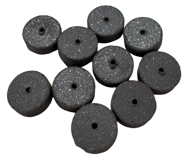 Cratex 7/8" x 3/16" x 1/16" Rubberized Straight Wheel, Extra Fine, 10 Pack