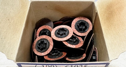 Merit 1" Quick Change Sanding Discs 320 Grit Type I, A/O, Power-Lock 100 Pack