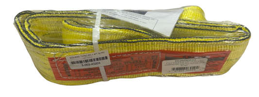 Lift-All 3" x 4ft Polyester Web Sling, 2-Ply Flat Eyes