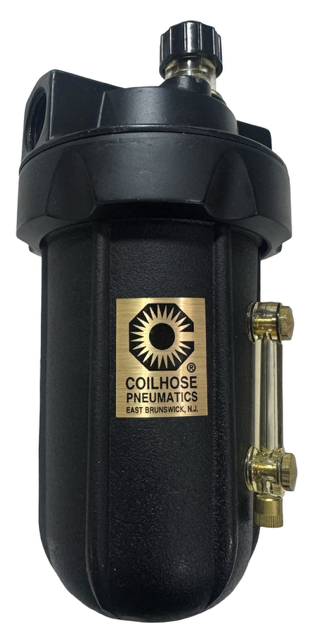 Coilhose Pneumatics Heavy-Duty Compressed Air Lubricator: 1/2" Port, NPT Ends, 55 CFM