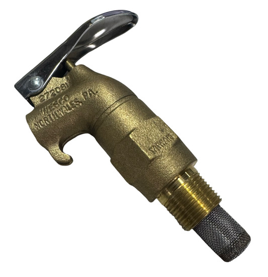 Wesco Heavy Duty Brass Rigid Shank Faucet with PTFE Gasket, 0.75" NPT