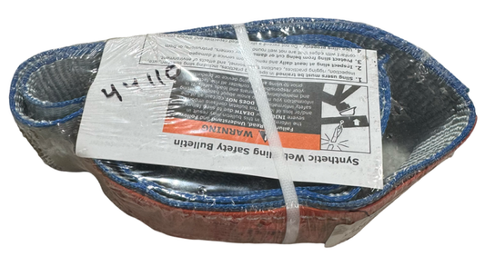 Lift-All 2" x 4ft Polyester Twisted Eye Web Sling, 1-Ply Tuff-Edge