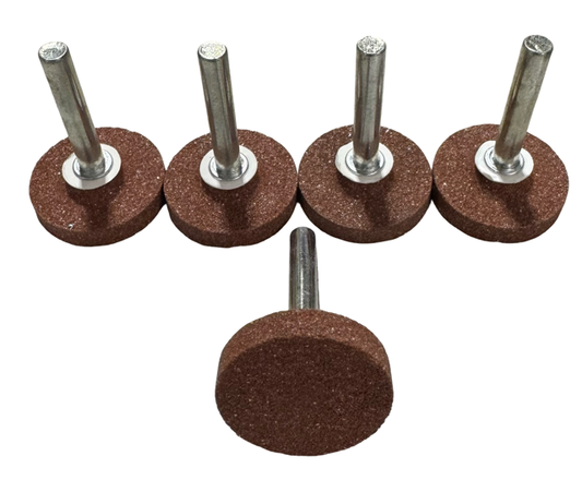 Carborundum 1-1/4" Mounted Points, Aluminum Oxide, 60 Grit, W225 Shape 5 Pack