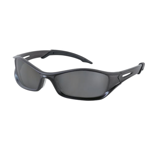 MCR TRIBAL Safety Glasses, Gray Anti-Fog, Graphite with Vent