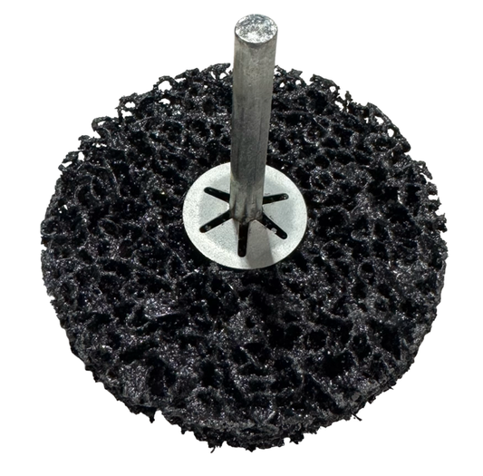 Superior 3" x 1/2" x 1/4" Shur-Strip Cleaning Wheel X-Coarse Silicon Carbide