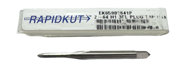 RapidKut 2-64 HSS Hand Tap 3 Flute H1 Plug Tap USA Made