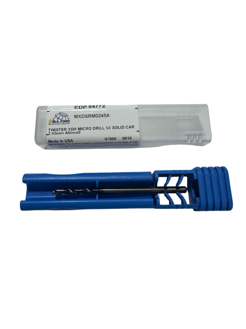 M.A. Ford 2.45mm Solid Carbide Drill 5xD Altima Coated USA
