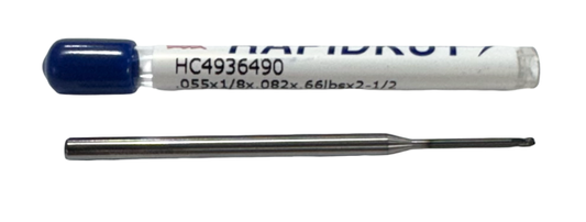 RapidKut .055" Carbide Ball End Mill 12xD 3 Flute DLC Coated USA Made