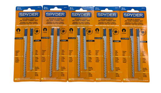 Spyder Double-Sided U-Shank Jig Saw Combo Kit Wood Multi-Surface 10 Pack