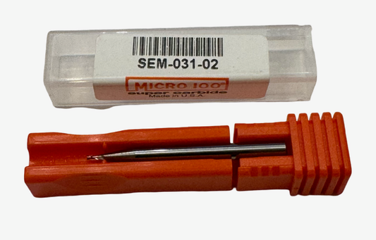 Micro 100 1/32" Carbide End Mill 2 Flute High Performance USA Made