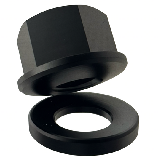 Jergens Spherical Flange Assembly, 7/8"-9 Thread, Black Oxide