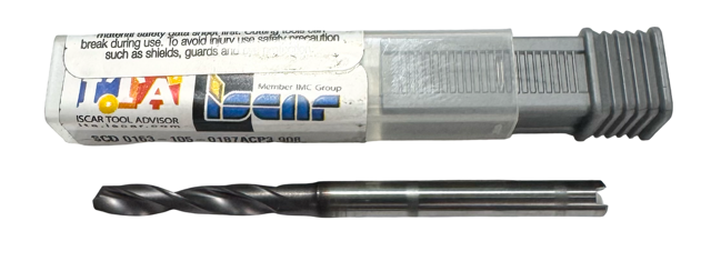 Iscar 1.63mm Solid Carbide Drill Coolant Thru PVD TiAlN Coated