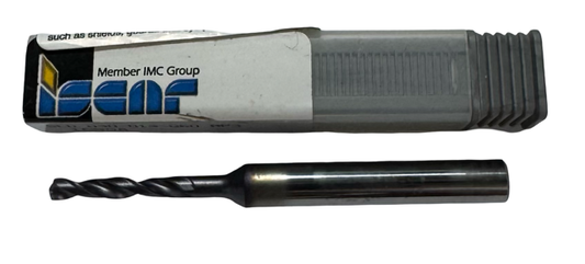 Iscar 3mm Solid Carbide Drill 3xD TiAlN PVD Coated 60mm OAL