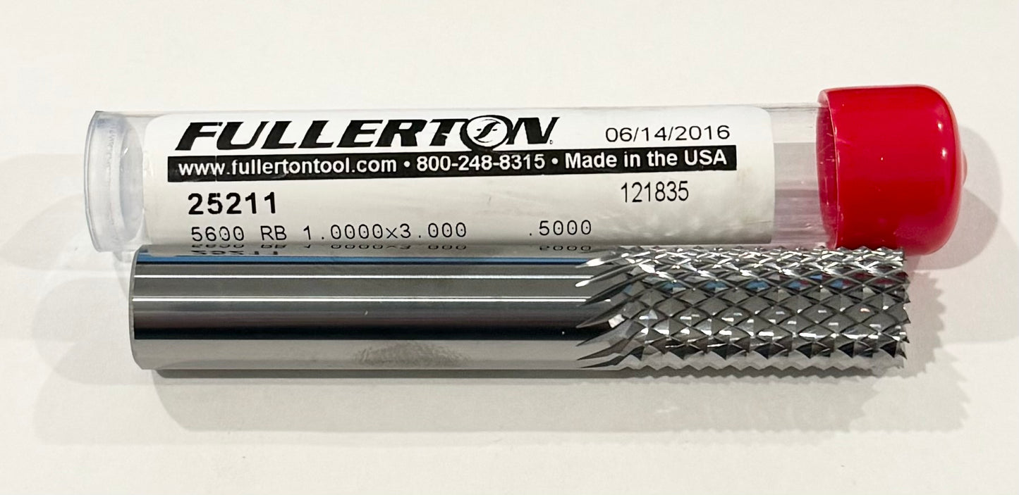 Fullerton 1/2" Carbide Rotary File Bit Style B Burr Type End Cut USA Made