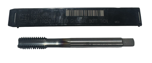 OSG 1/2"-13 NC HSS-PM Straight Flute Tap VC10 4FL GH3 TiCN Coated