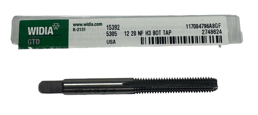 Widia 12-28 NF HSS Straight Flute Tap 4 Flute H3 Bottoming Tap USA