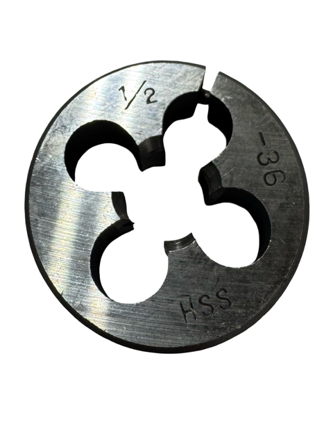 1/2"-36 HSS Adjustable Round Die 1-1/2" Outside Diameter Made in Japan