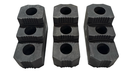 Serrated Hard Top Jaw - For 11" & 12" Chucks 3 Pack