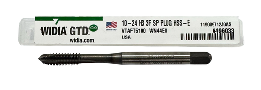 Widia 10-24 Cobalt Spiral Point Plug Tap 3 Flute H3 USA Made