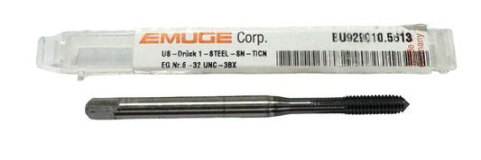 Emuge 6-32 UNC-3BX Cobalt STI Thread Forming Tap TiCN COATED