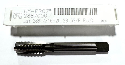 OSG 7/16"-20 HSS Spiral Flute Plug Tap 3 Flute 2B