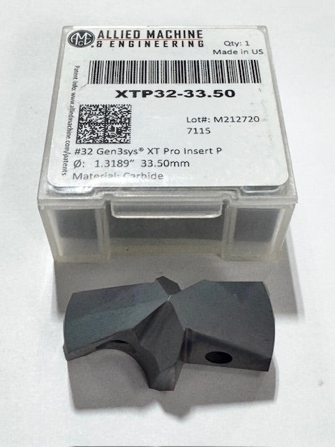 Allied Machine 33.50mm Carbide GEN3SYS XT Pro Insert Seires 32 USA