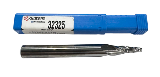 Kyocera 3/8" Carbide 7° Tapered End Mill 3 Flute USA Made