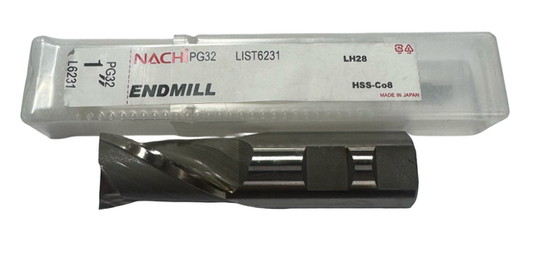 Nachi 1" Cobalt End Mill 2 Flute PG32