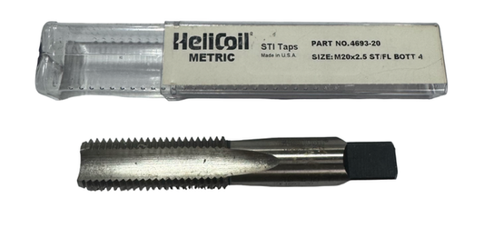 HeliCoil M20 x 2.5mm HSS Straight Flute STI Tap 4 Flute USA Made