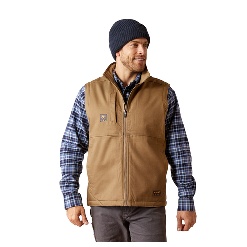 Ariat Men's Rebar Dura Canvas Field Khaki Vest Brown Size 2XL