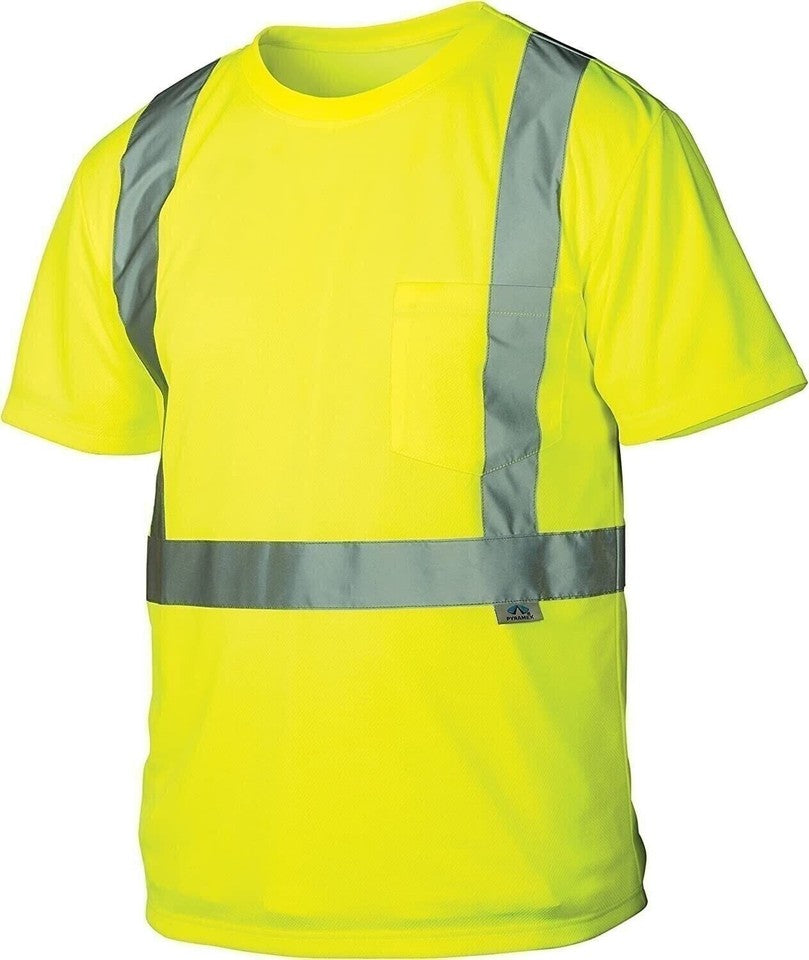Pyramex Hi-Vis Lime T-Shirt Type R Class 2 Non-FR Size Large