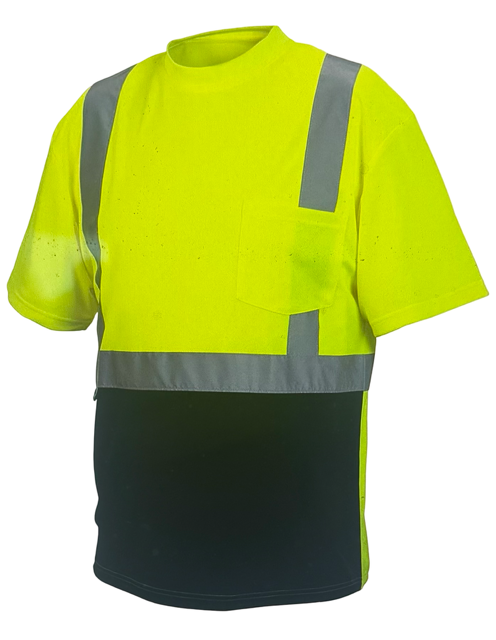 Pyramex Hi-Vis T-Shirt with Black Bottom Type R CLass 2 Not FR