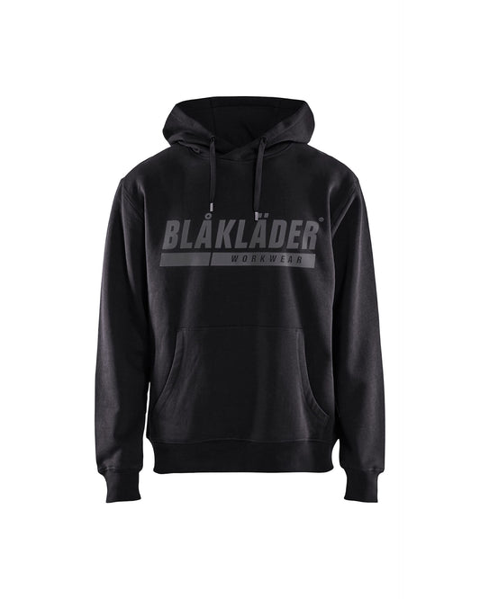 Blaklader Hooded Sweatshirt with Print, Black, Medium