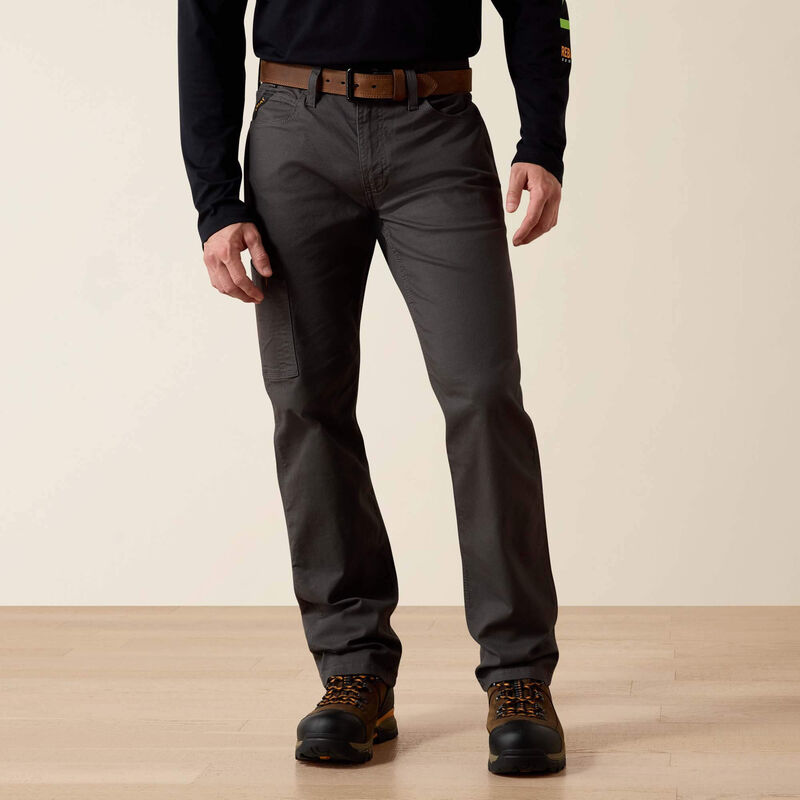 Ariat Rebar Relaxed Straight Leg DuraStretch Pants, Rebar Gray 40/34