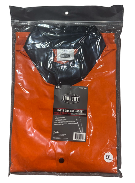 IRONCAT Hi-vis Orange Welding Jacket Flame Retardant 4XL