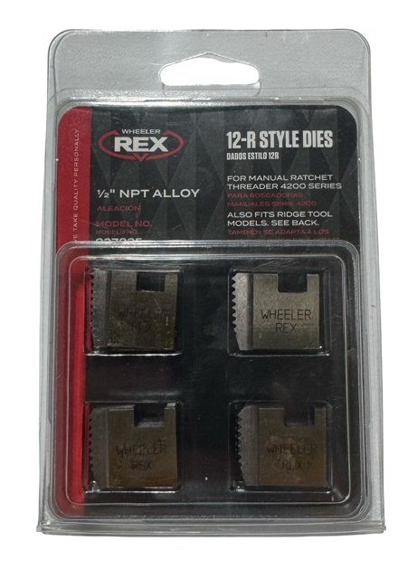 Wheeler Rex 1/2" NPT Alloy 12-R Style Dies fits Reed, Ridgid