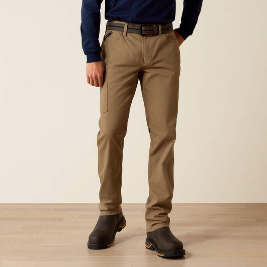 Ariat Rebar Relaxed Straight Leg DuraStretch Pants, Field Khaki 33/36