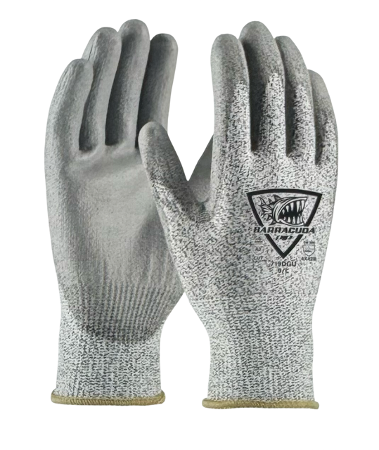 West Chester Barracuda Cut-Resistant Safety Gloves, PPE, ANSI A2, Palm Coated, Size Large
