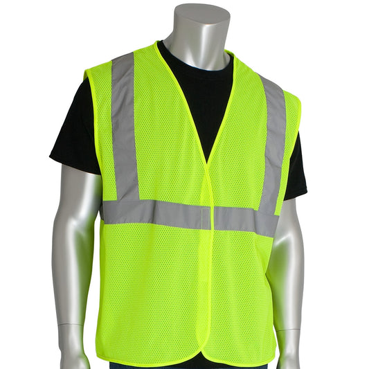 PIP Hi-Vis Value Mesh Safety Vest Yellow/Lime R2 Size Large