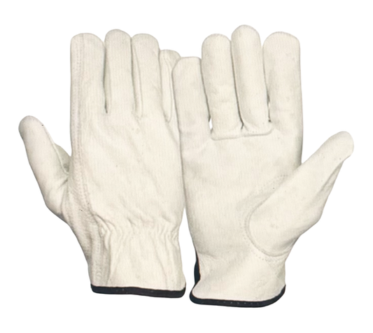 Pyramex Leather Work & Drivers Gloves, Tan, Medium