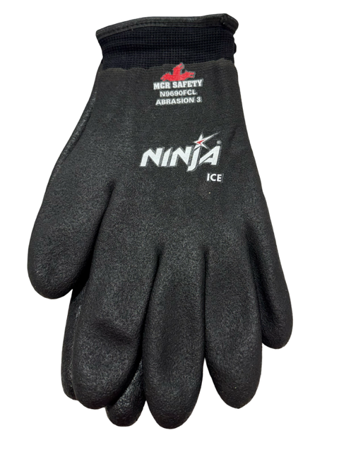 MCR Ninja Ice Insulated Work Gloves, 15/7 Gauge, A3 PVC Coated Size Large