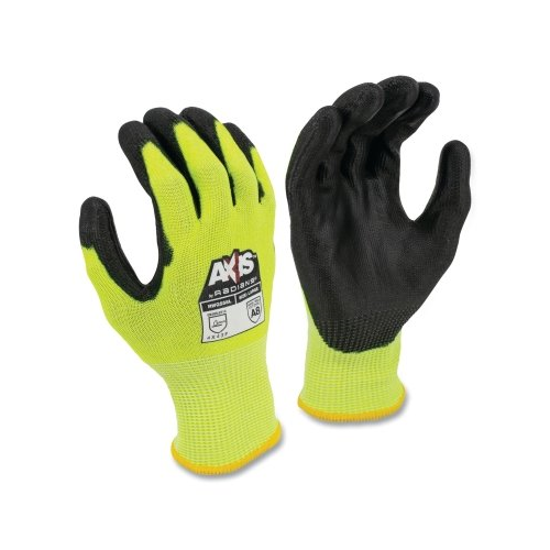 Radians AXIS Safety Gloves, A8 Cut Protection PU Coated Work Gloves Size 2XL