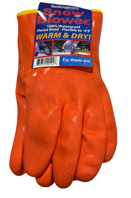 Bellingham Snow Blower Insulated Gloves, 100% Waterproof Double-Dipped PVC Coating, SB4601XL