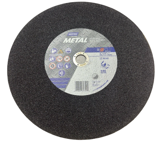 Norton 14" x 3/32" x 1" Metal Chop Saw Cut-Off Wheel Blade A/O Type 1
