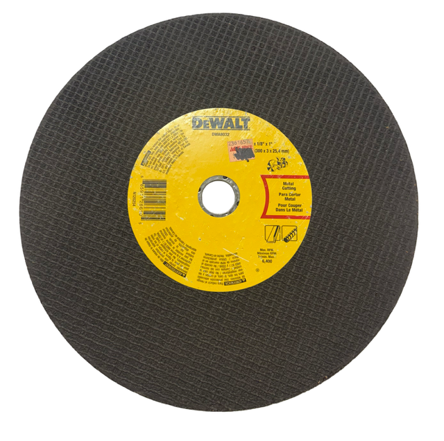 DeWALT 12" x 1/8" x 1" Metal Cutting High Speed Cut-Off Wheel Type 1