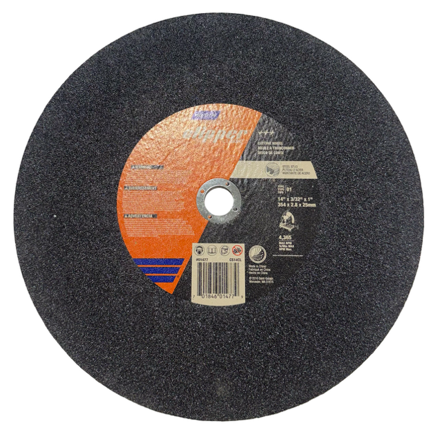 Norton 14" x 3/32" x 1" Cut-Off Chop Saw Wheel Type 1