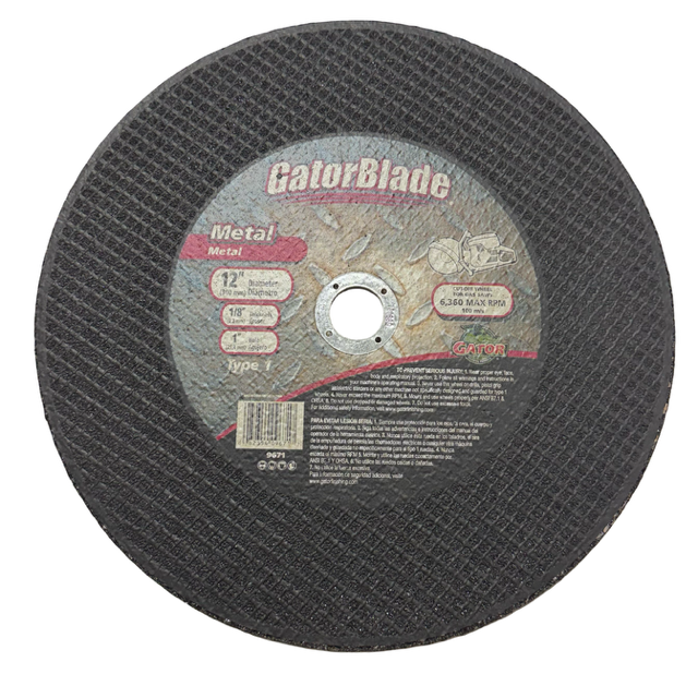 Gator Blade 12" x 1/8" x 1" Metal Cut-Off Wheel for Gas Saws Type 1