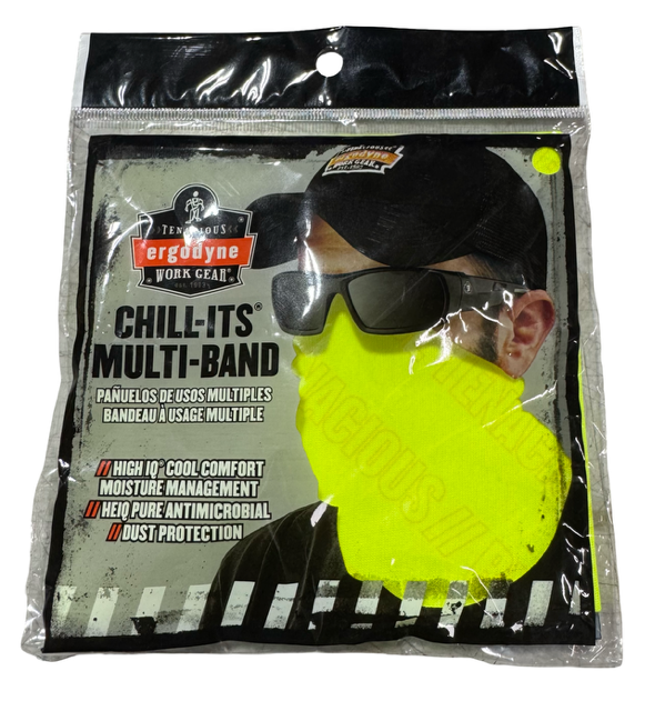 Ergodyne Hi-Vis Lime Chill-Its Multi-Band Neck Gaiter 6485