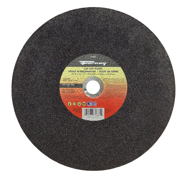 Forney 12" x 3/32" x 1" Metal Cut-Off Wheel, Type 1, A36R-BF
