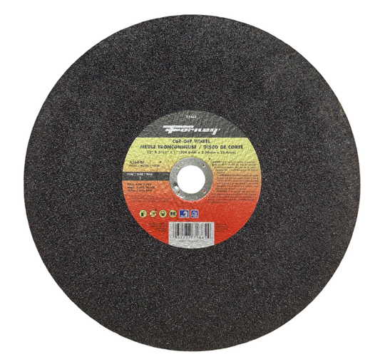 Forney 12" x 3/32" x 1" Metal Cut-Off Wheel, Type 1, A36R-BF
